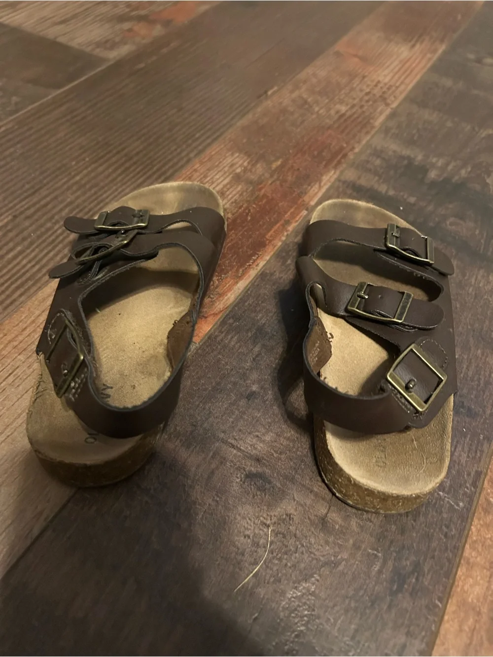 Two sets of boys summer shoes size 11.